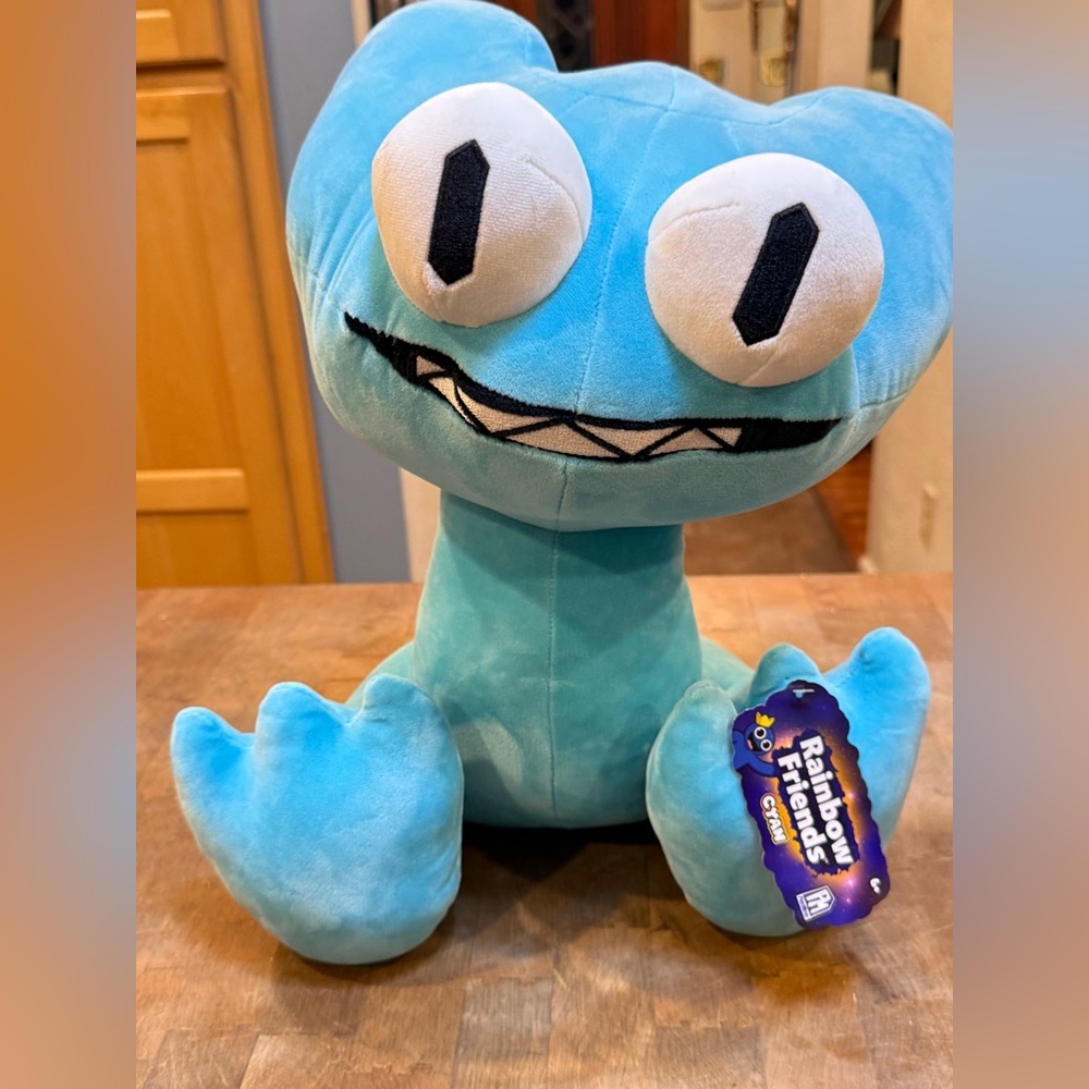 Blue Rainbow Friends Plush Toy Cyan Large Stuffed Animal Monster NEW